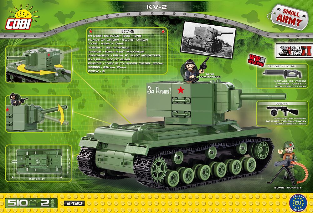 COBI 2490 Tank KV-2 (World of Tanks Танк КВ-2)