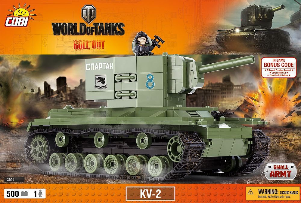 COBI 3004 World of Tanks Tank KV-2 (World of Tanks Танк КВ-2)