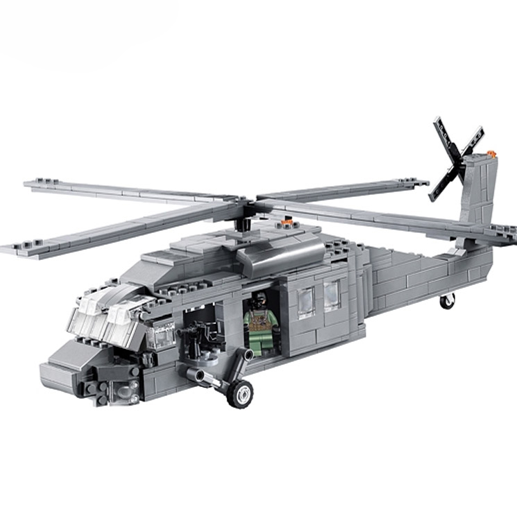 Decool 2114 uh 60 black hawk коммандос вертолет sheng юаней строительный блок игрушки совместим с