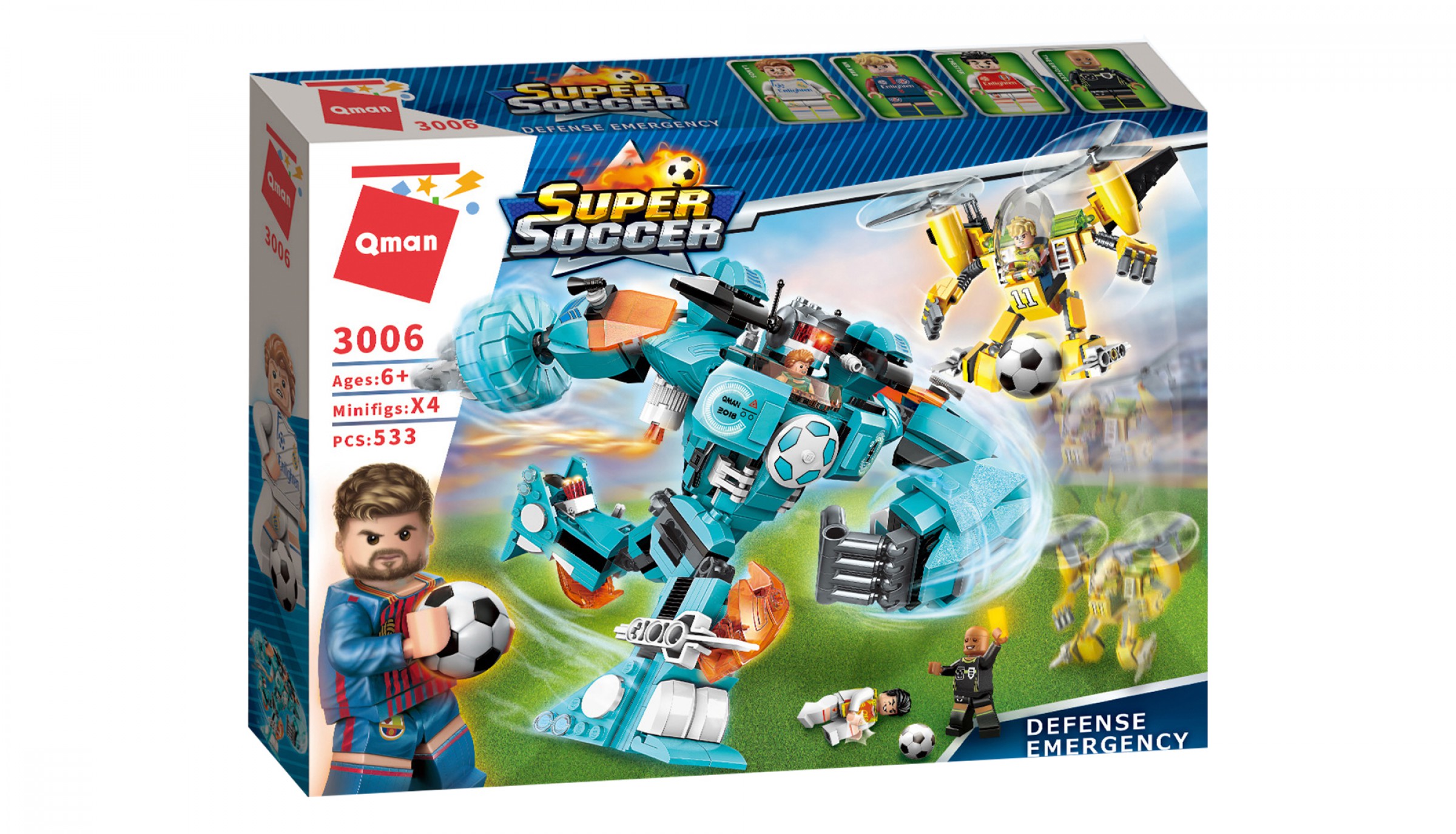 Enlighten Brick 3006 Super Soccer. Defense Emergency (Футбол. Роботы против людей. Чрезвычайная оборона)