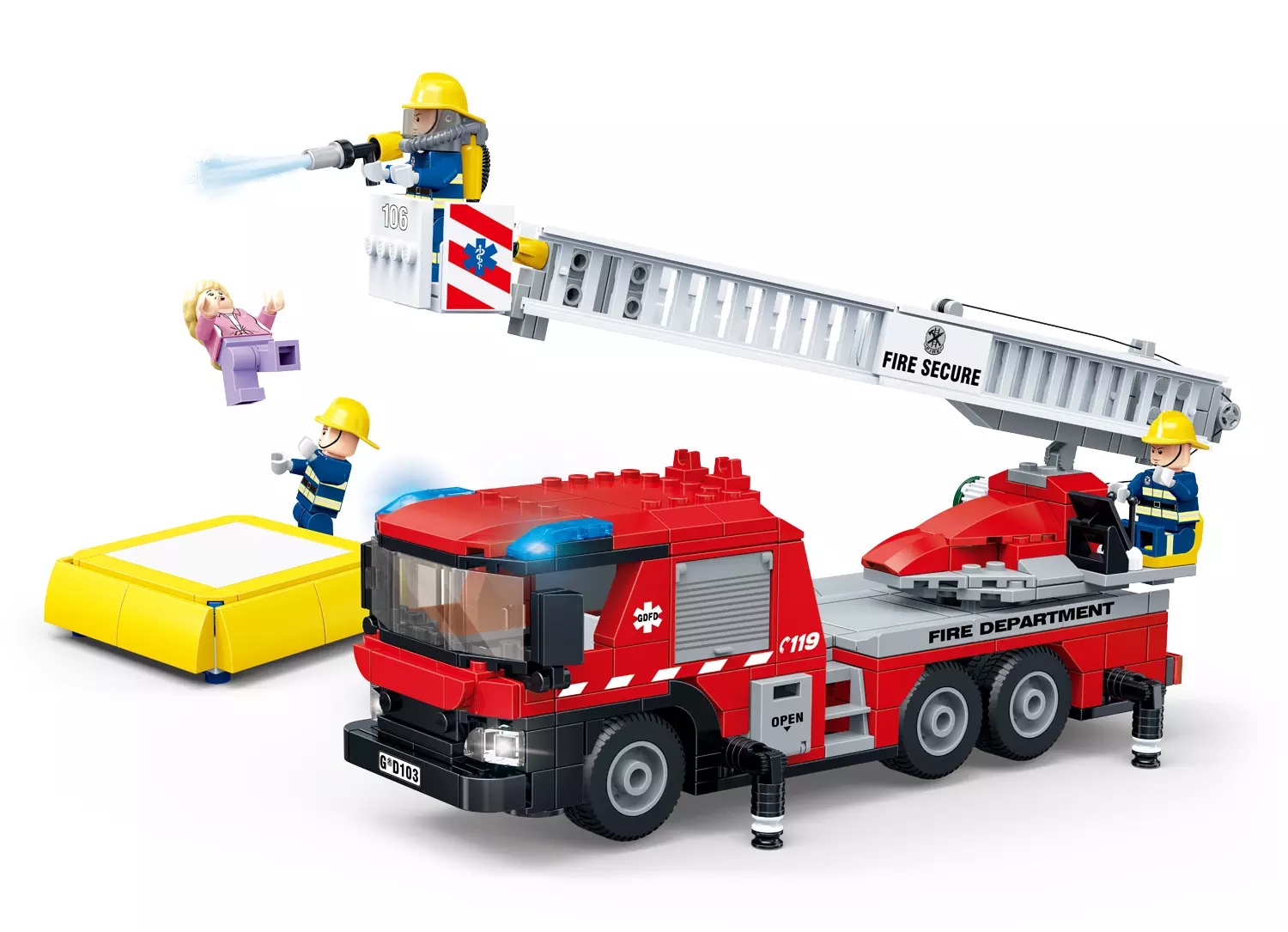 GUDI 9223 Ladder Fire Truck (Пожарный автомобиль)
