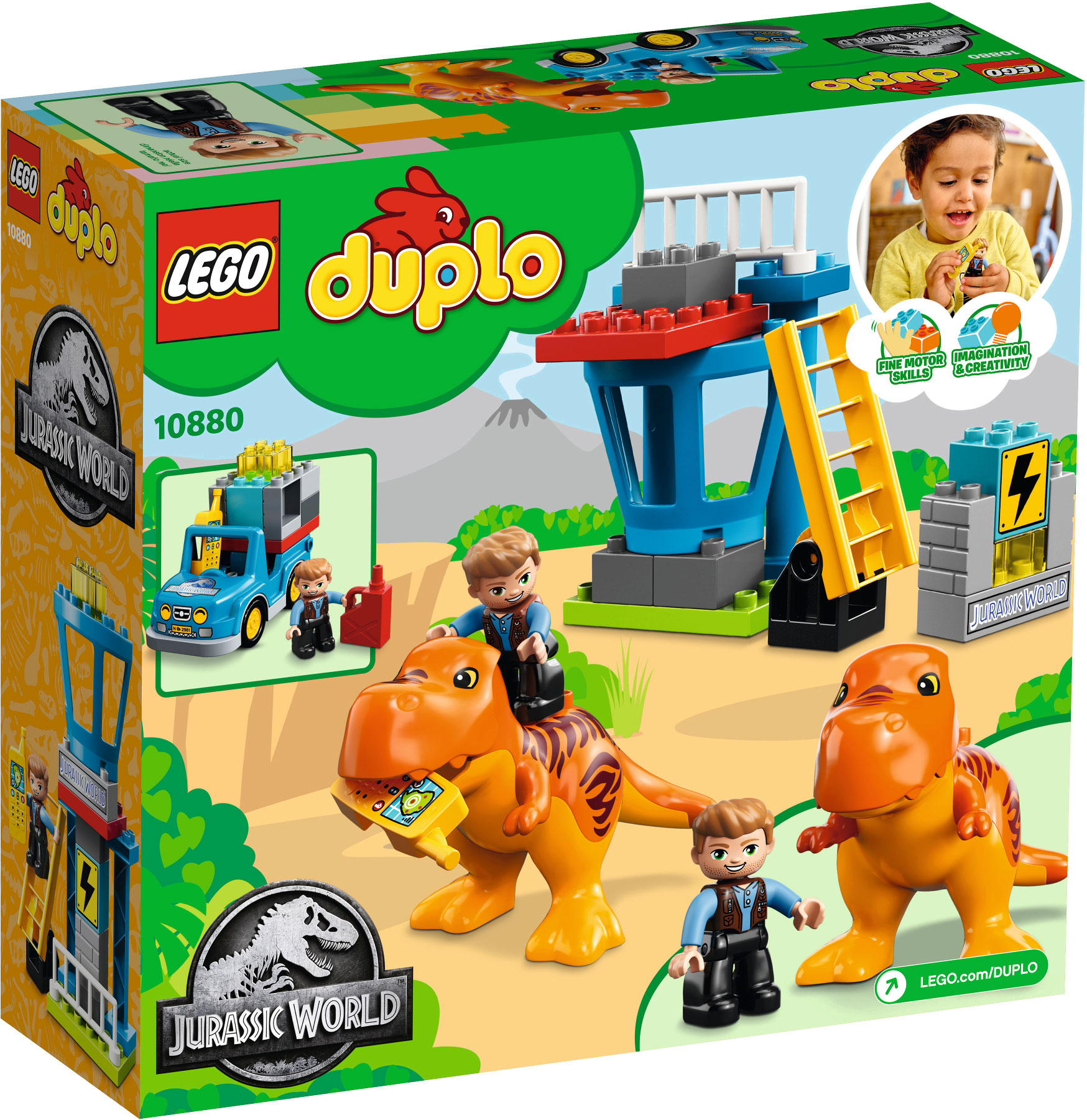10880 LEGO Duplo Jurassic World T Rex Tower Box Back 1