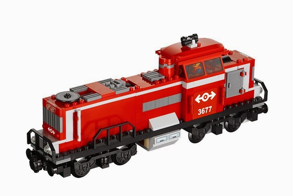 unademagiaporfavor toys juguetes LEGO City 3677 Tren rojo de carga 04