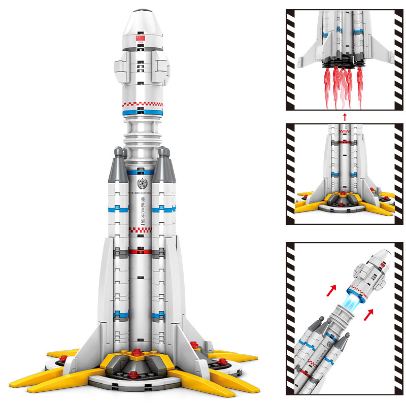 Sembo 107025 The Wandering Earth Carrier Rocket Lego Build Sci Fi 