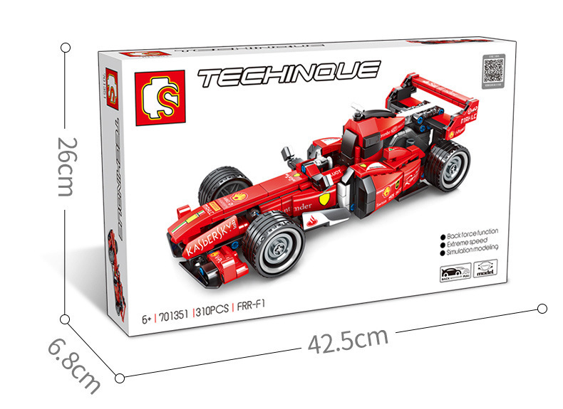 Sembo 701351 Ferrari FRR-F1 Formula 1 Racecar (Гоночный болид Формулы 1 команды Феррари)