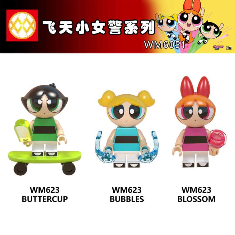 WM6051 Minifigures The Powerpuff Girls (Минифигурки Суперкрошки)