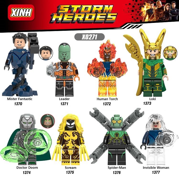 XINH X0271 Superheroes minifigures (Супергерои минифигурки)