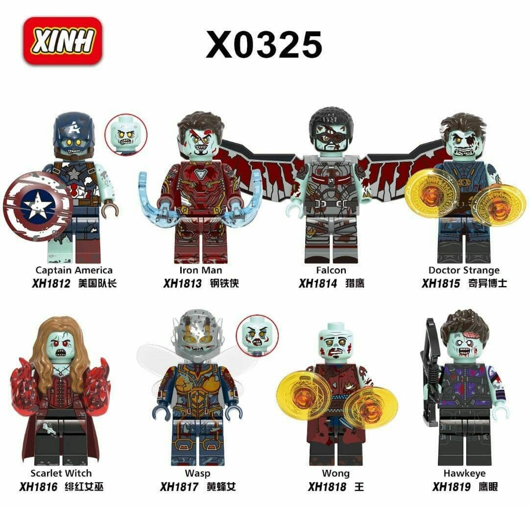 XINH X0325 Marvel's What-If, Zombies minifigures (Минифигурки Marvel Что, если Зомби)
